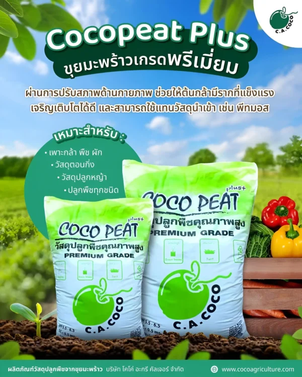 วัสดุเพาะกล้าคุณภาพสูงขนาด 80 ลิตร Coco Peat Plus+